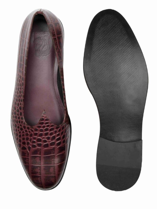 Snake Print Burgundy Mojri - Image 2