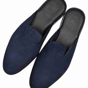 Blue Suede Mules