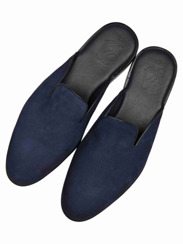 Blue Suede Mules