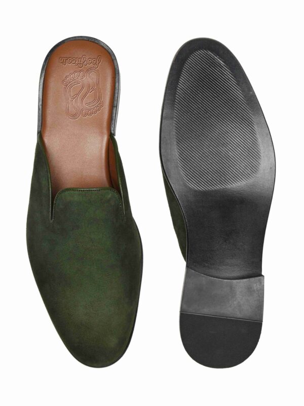 Green Suede Mules - Image 2