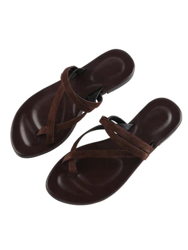Sienna Brown Flat Sandals For Women - Image 2