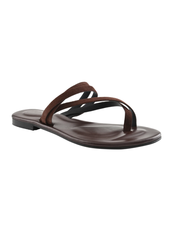 Sienna Brown Flat Sandals For Women - Image 5