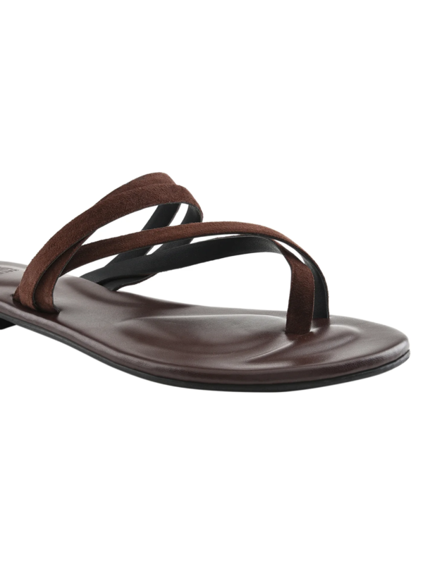 Sienna Brown Flat Sandals For Women - Image 4