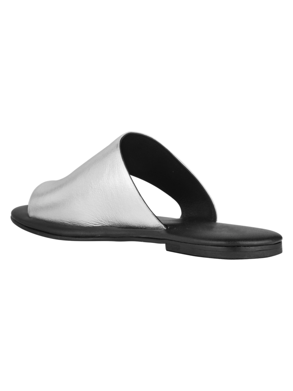 Amalfi Silver Flat Sandals For Women - Image 2