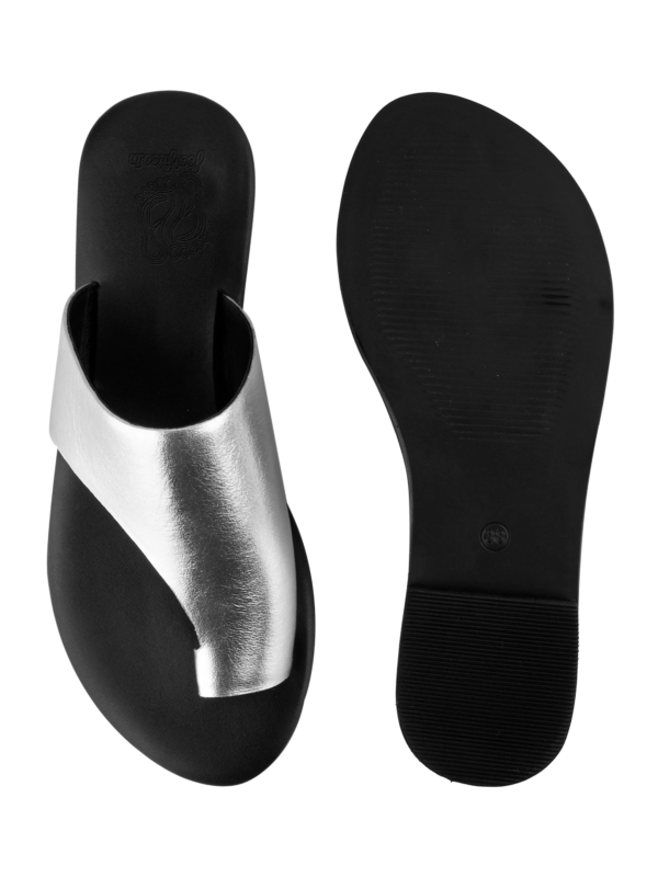 Amalfi Silver Flat Sandals For Women - Image 3