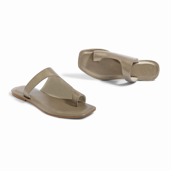 Amalfi Bronze Flat Sandals for Women - Image 2