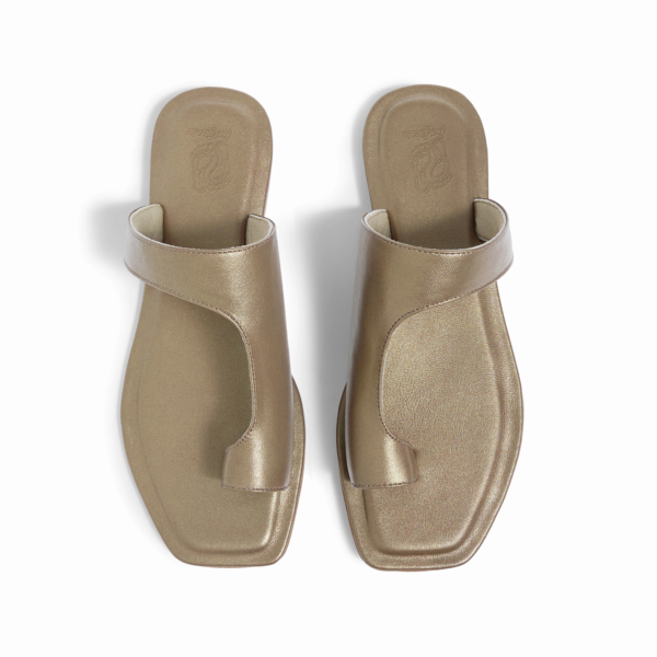 Amalfi Bronze Flat Sandals for Women - Image 3