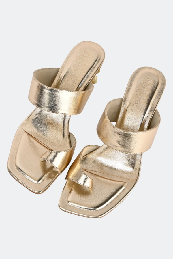 Dahlia Gold Heels For Women