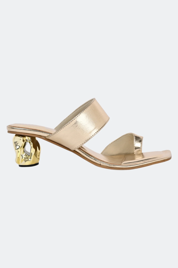 Dahlia Gold Heels For Women - Image 2