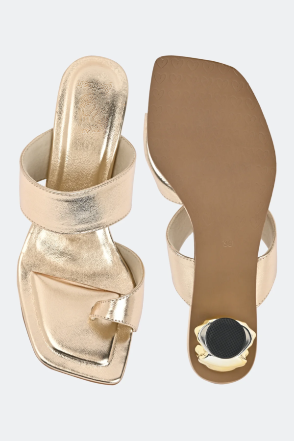 Dahlia Gold Heels For Women - Image 3