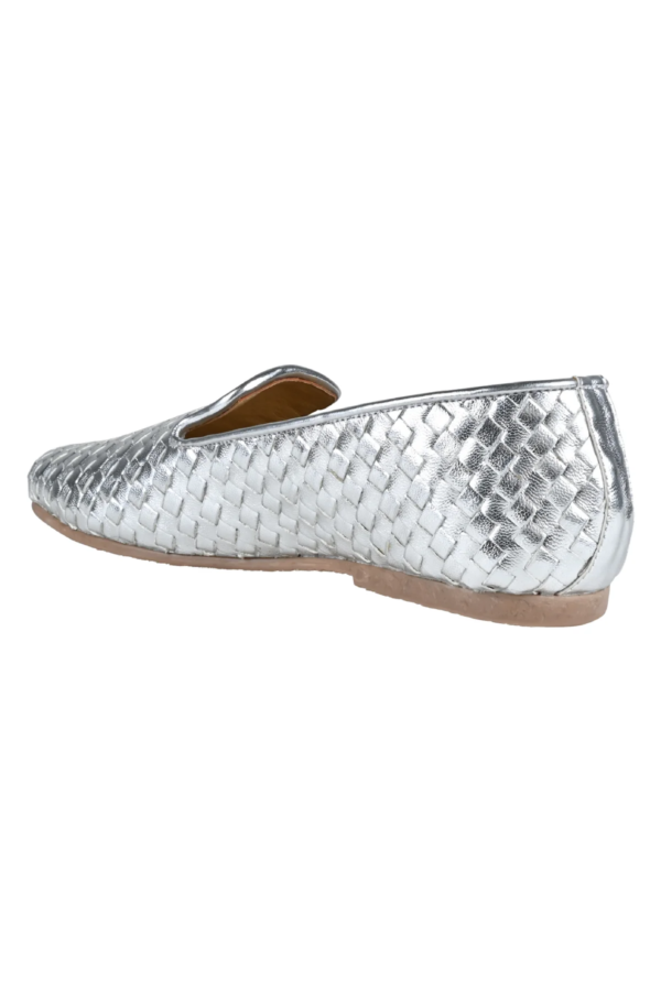 Madison Silver Weave Loafers For Women - Image 4