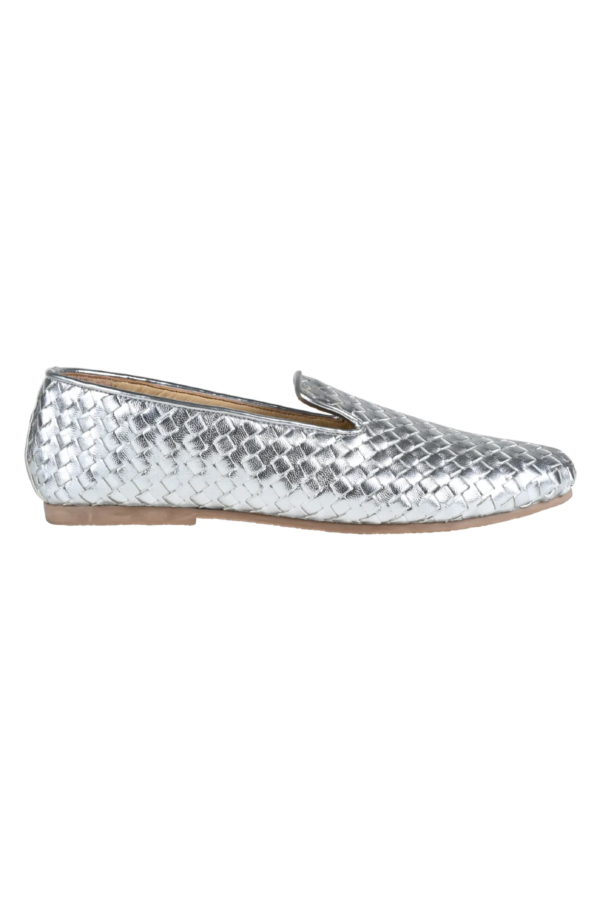 Madison Silver Weave Loafers For Women - Image 5