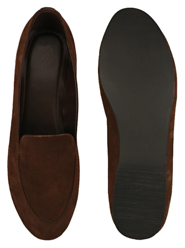 Olivia Brown Suede Loafers for Women - Image 3