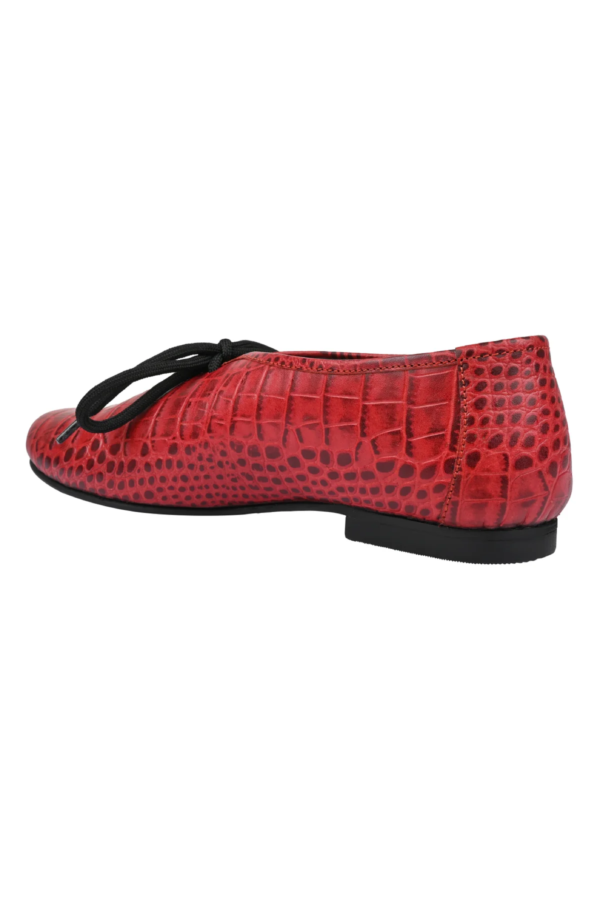 Red Derby Shoes with Bow Laces for Women - Image 6