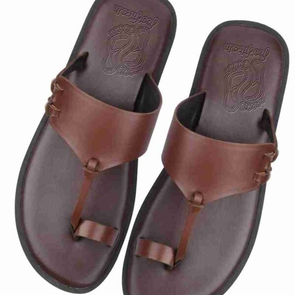 Men Indy Brown Wide Strap Sandals for Men