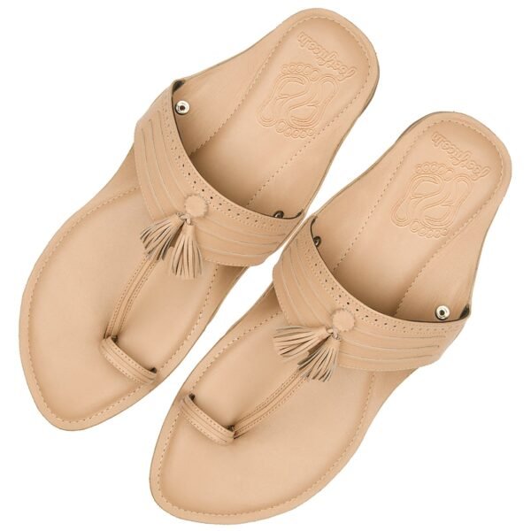 Beige Elegant Style Kolapuri for Men