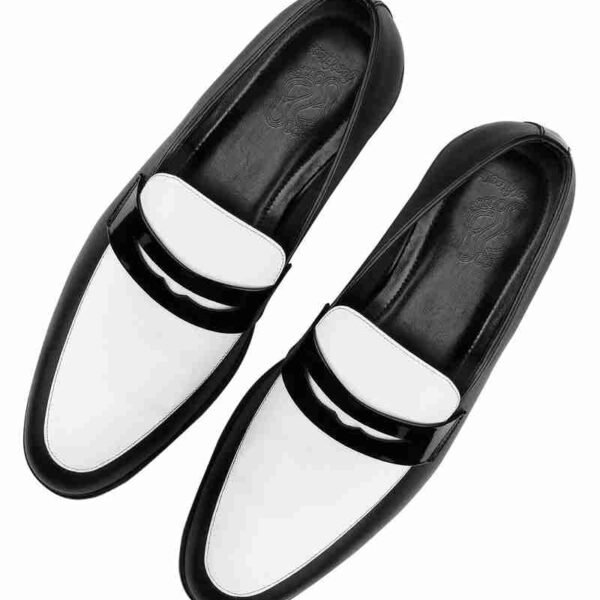 Black & White Casual Loafers for Men