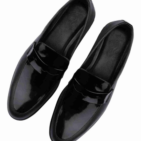 Black Penny Loafers for Men